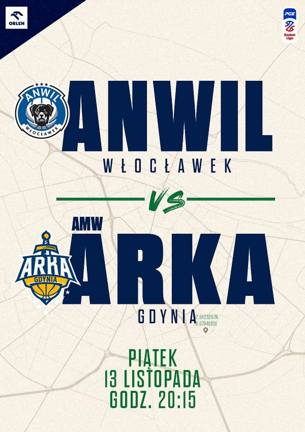 Bilety Anwil Włocławek vs AMW Arka Gdynia